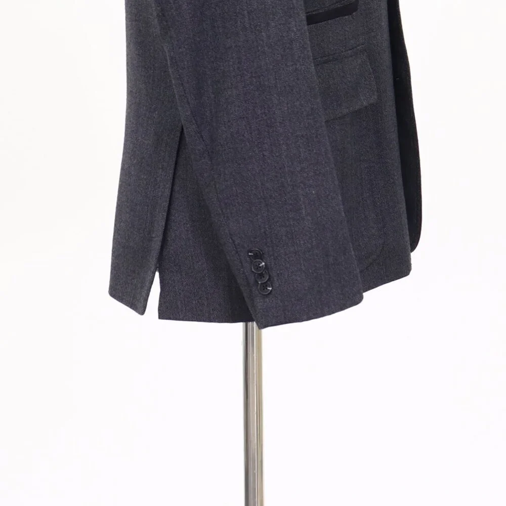Stafford 42R Gray Solid 3-Button Sport Coat Blazer Jacket T184